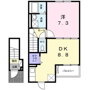 ラパン ノアール【2階】の間取り