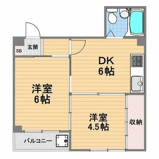 ライフポケット甲子園【2階】の間取り