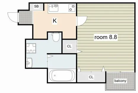 1Kの間取り画像