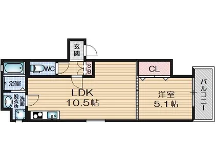 ラモーナ一津屋Ⅰ【204号室】の間取り