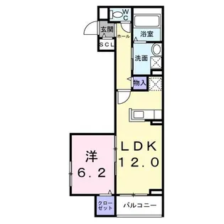 ピュアメゾン美沢【101号室】の間取り
