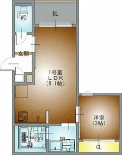 RS道徳【301号室】の間取り