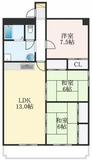 ライブリー高石【7階】の間取り