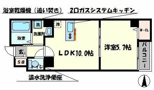オーシャン大国【9階】の間取り