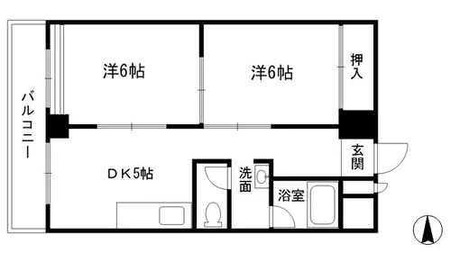京都府京都市中京区西ノ京東中合町【マンション】の間取り