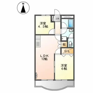 リバティハイツ朝宮【3階】の間取り