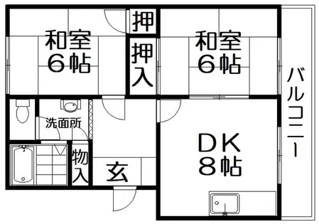 船戸マンション【3階】の間取り