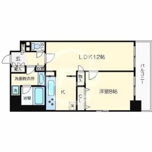 リーガル北心斎橋【8階】の間取り