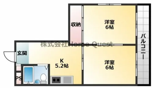 ビューハイム西村【3階】の間取り
