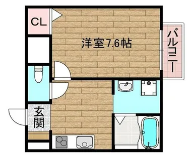 セジュール大山崎【202号室】の間取り