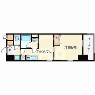 1DKの間取り画像