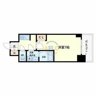 1Kの間取り画像