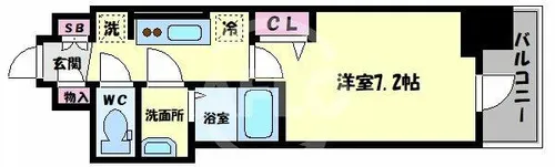 プレサンス天王寺ノースヴィアーレ【5階】の間取り