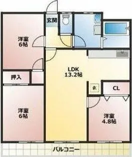 レジデンスMIZUO21【4階】の間取り