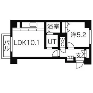 ゾネ医大キャンパス前【9階】の間取り