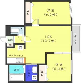 コローレ琴似【3階】の間取り