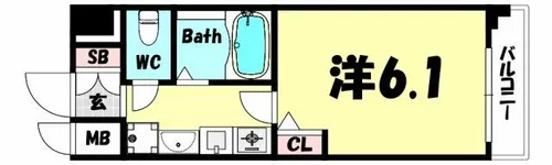 エステムコート神戸西2【3階】の間取り