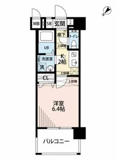 地下鉄空港線 天神駅 12階建 築18年【4階】の間取り