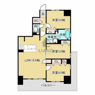 Sophia Garden博多【2階】の間取り