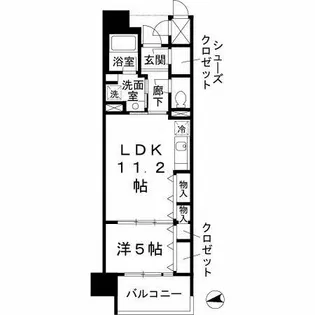 ロイヤルパークスなんば【2階】の間取り