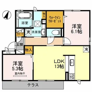 マーベラス【1階】の間取り