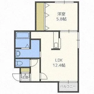 セントベル八軒【3階】の間取り