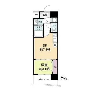 セレニテ神戸ミラクノール【2階】の間取り