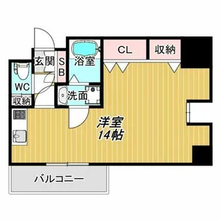メロディハイム東帝塚山【8階】の間取り