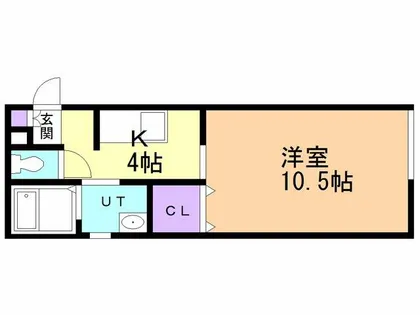 シャンブレット中島Ⅱ【106号室】の間取り