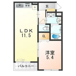 ノワ・メランジェ【1階】の間取り