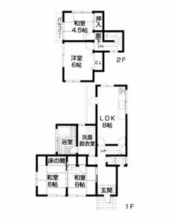 和歌山県和歌山市紀三井寺【一戸建】の間取り