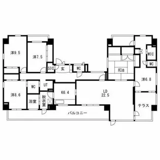セイザンコート【5階】の間取り