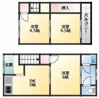 大阪府堺市北区百舌鳥梅北町5丁【一戸建】の間取り