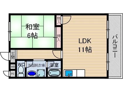 アクシスコート三島丘【2階】の間取り