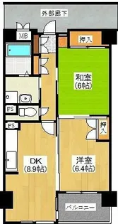 フラッツ志香【4階】の間取り