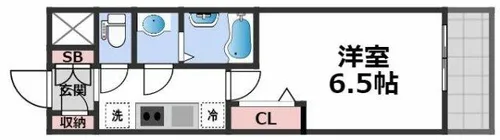 アドバンス大阪ブリアント【4階】の間取り