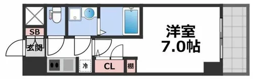 1Kの間取り画像