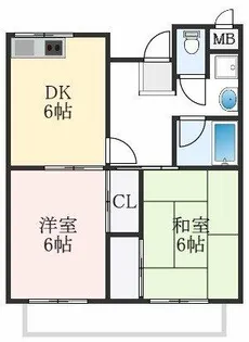 大阪府堺市西区鳳中町10丁【マンション】の間取り
