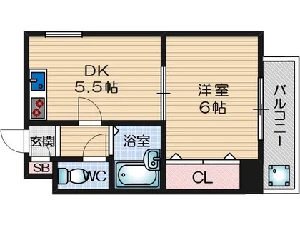 大阪府茨木市西中条町【マンション】の間取り