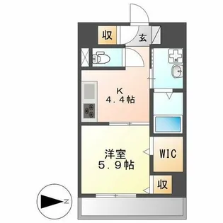 トレフルコート【9B号室】の間取り