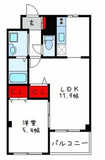 フローラ久宝寺【5階】の間取り