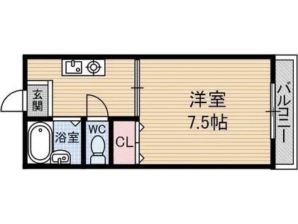 アルファコート茨木【1階】の間取り