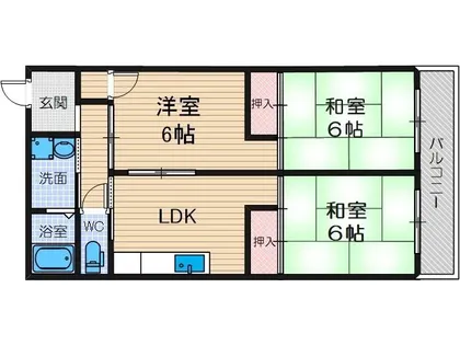 寺川マンション【303号室】の間取り