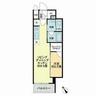 ザ・ライオンズフォーシア今池【11階】の間取り