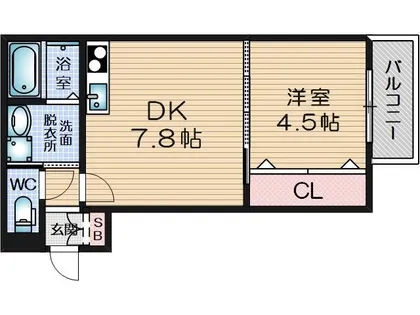大阪府茨木市三島町【アパート】の間取り