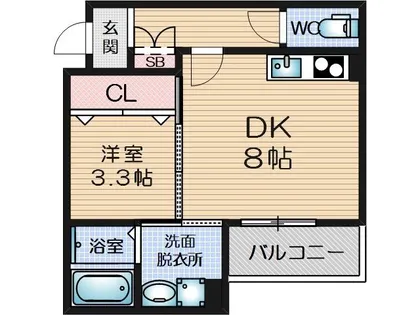 大阪府茨木市三島町【アパート】の間取り