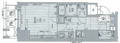 レジュールアッシュ梅田AXIA【15階】の間取り