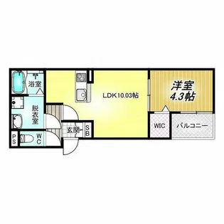 F style藤井寺道明寺6号館【1階】の間取り
