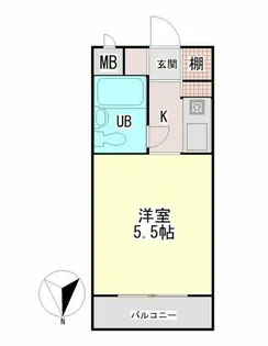 ダイドーメゾン六甲【3階】の間取り