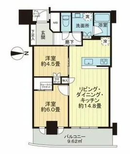 大阪ひびきの街 ザ・サンクタスタワー【8階】の間取り